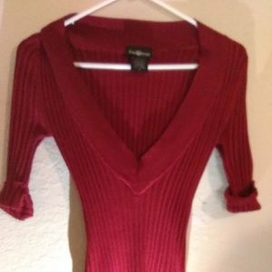 It's our time burgundy sweater